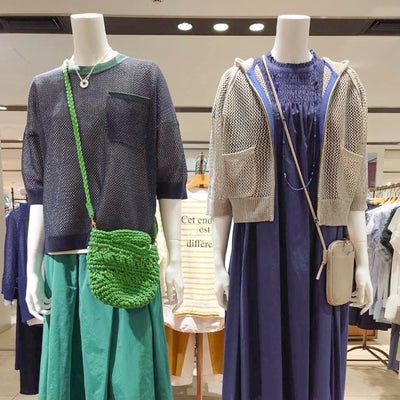 涼しげメッシュ＆爽やかカラーで夏映えコーデ【店舗ディスプレイ＆スタイリング紹介　NO.6】