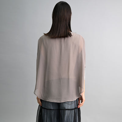 【新商品】ニットドッキングシフォンブラウス