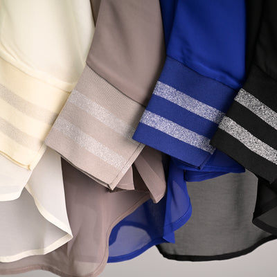 【新商品】ニットドッキングシフォンブラウス