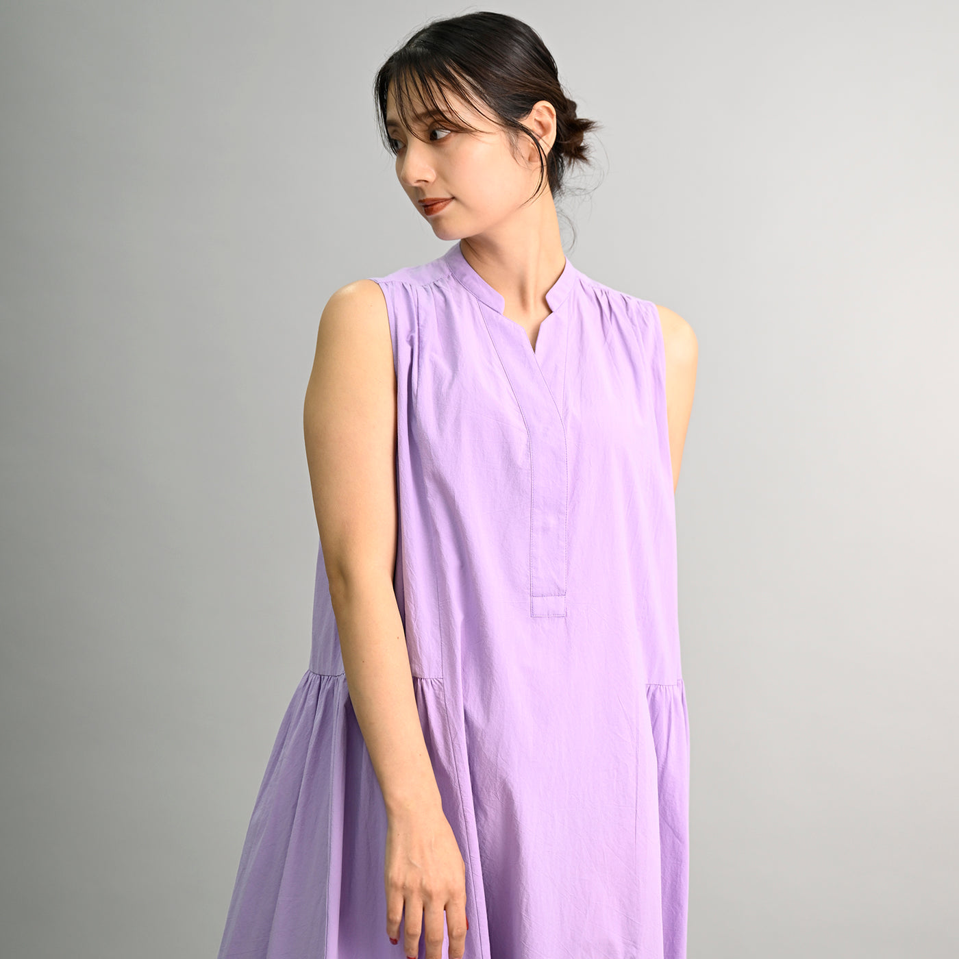【新商品】コットンウエストギャザーワンピース