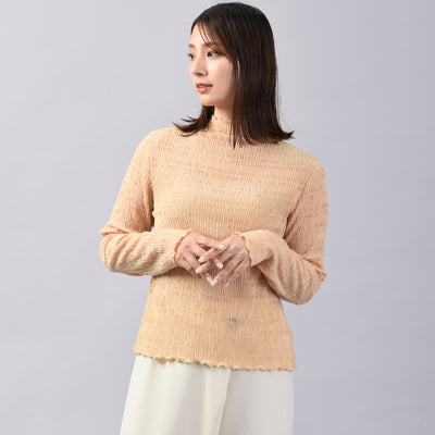 【新商品】シアーシャーリングハイネックカットソー