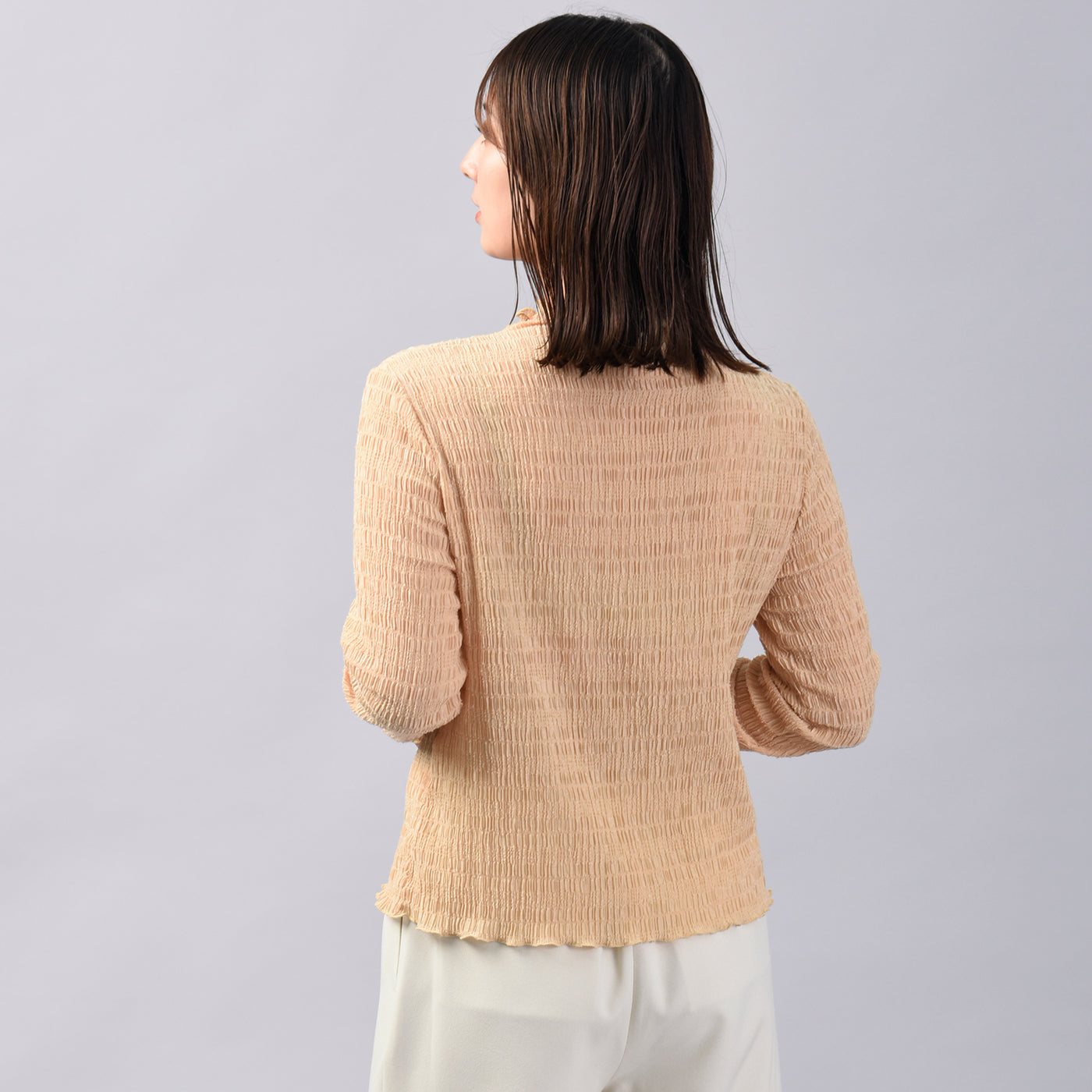 【新商品】シアーシャーリングハイネックカットソー