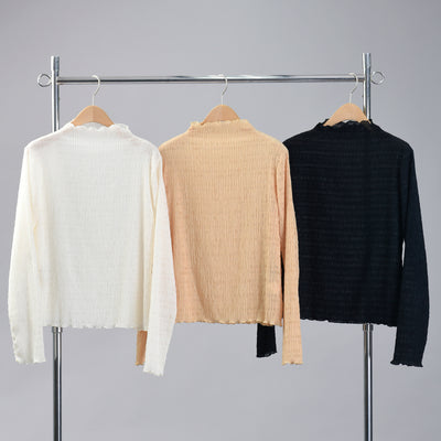 【新商品】シアーシャーリングハイネックカットソー