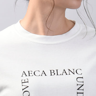 スクエアロゴプリント長袖Tシャツ