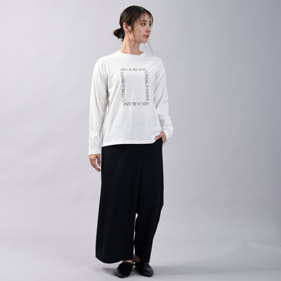 スクエアロゴプリント長袖Tシャツ