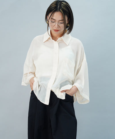 【ONLINE SHOP 限定価格】綿タッチポリエステルブラウス