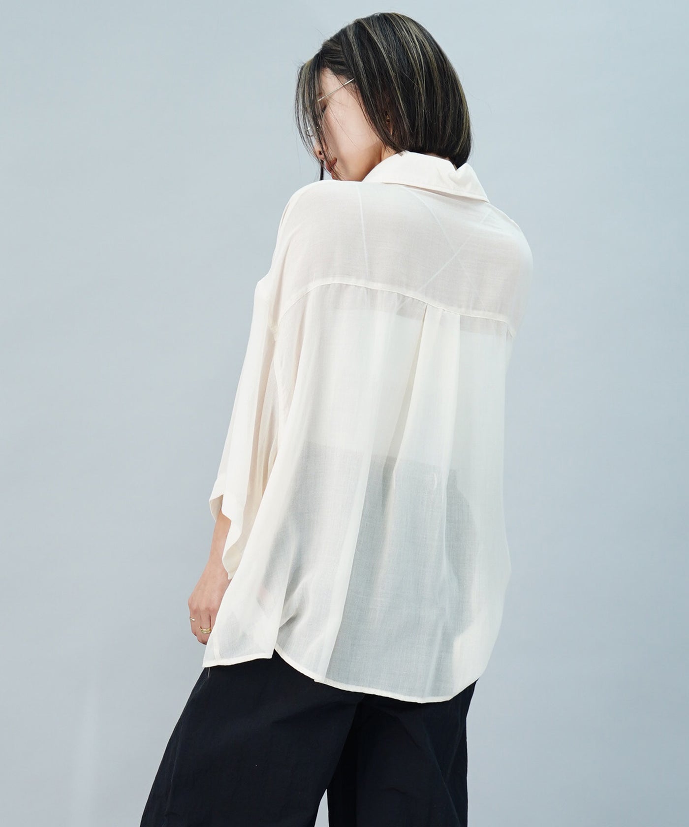【ONLINE SHOP 限定価格】綿タッチポリエステルブラウス