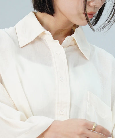 【ONLINE SHOP 限定価格】綿タッチポリエステルブラウス
