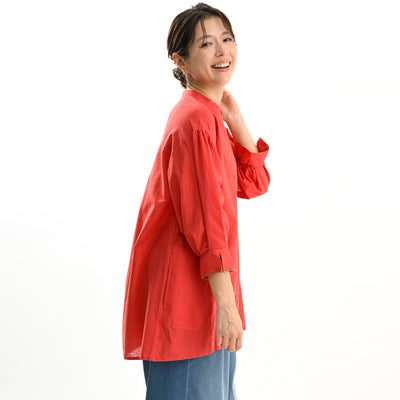 【新商品】コットンリネンフレアブラウス