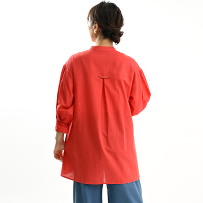 【新商品】コットンリネンフレアブラウス