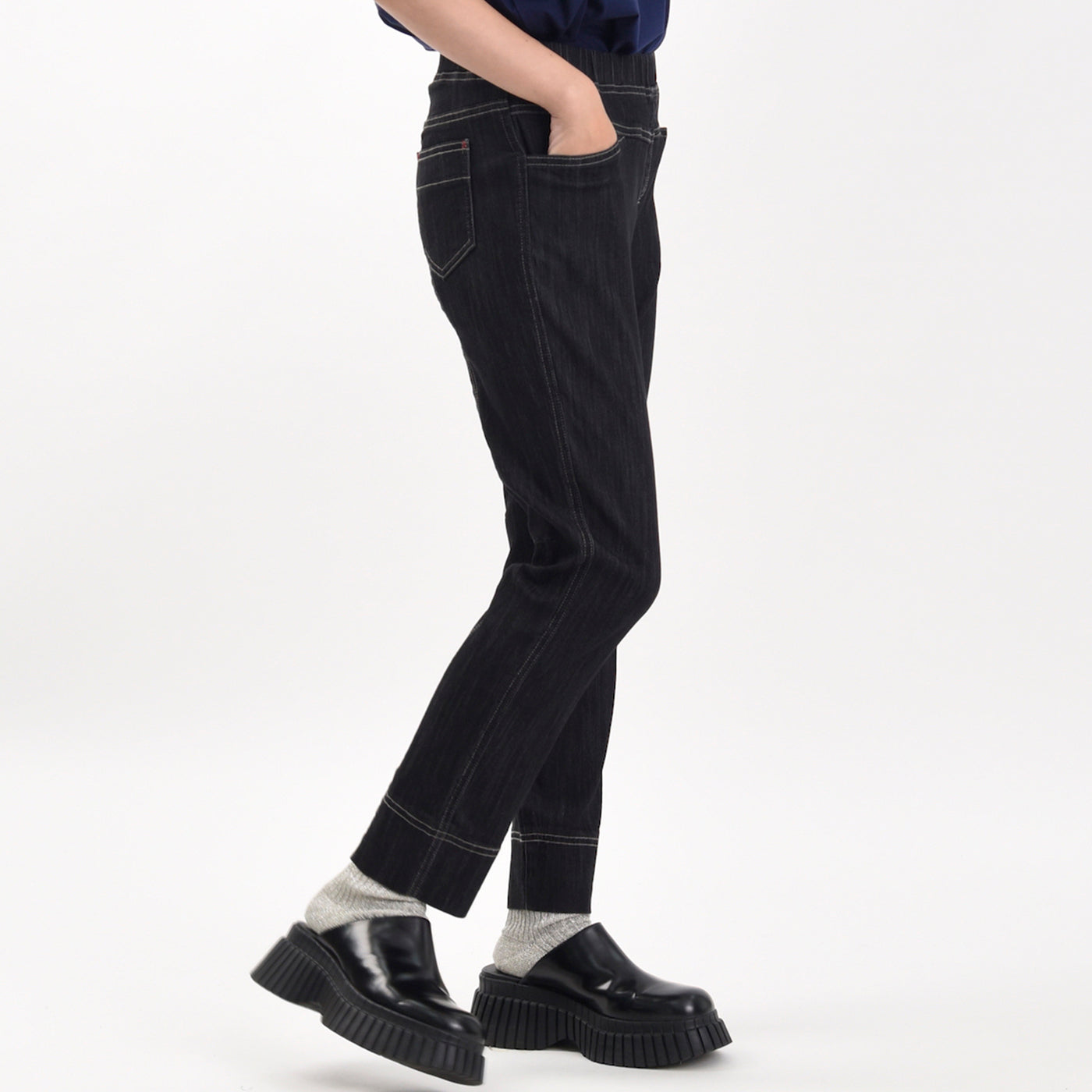 【新商品】【-3℃接触冷感】ストレッチ デニムスキニーパンツ