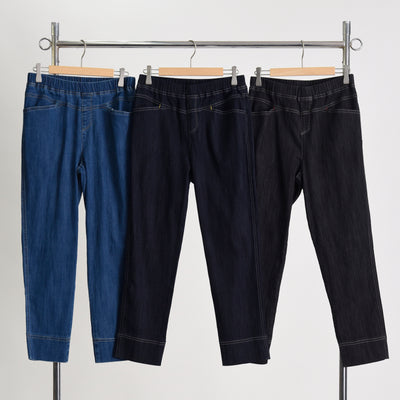 【新商品】【-3℃接触冷感】ストレッチ デニムスキニーパンツ