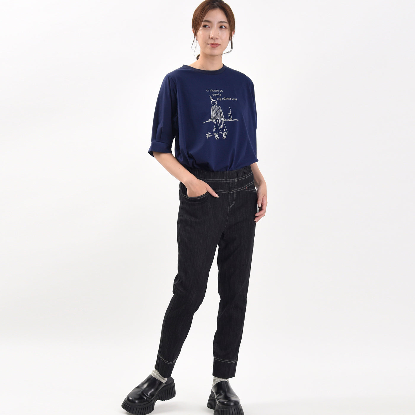 【新商品】【-3℃接触冷感】ストレッチ デニムスキニーパンツ