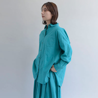 【ONLINE SHOP 限定価格】【セットアップ対応】コットンリネンクロスブラウス