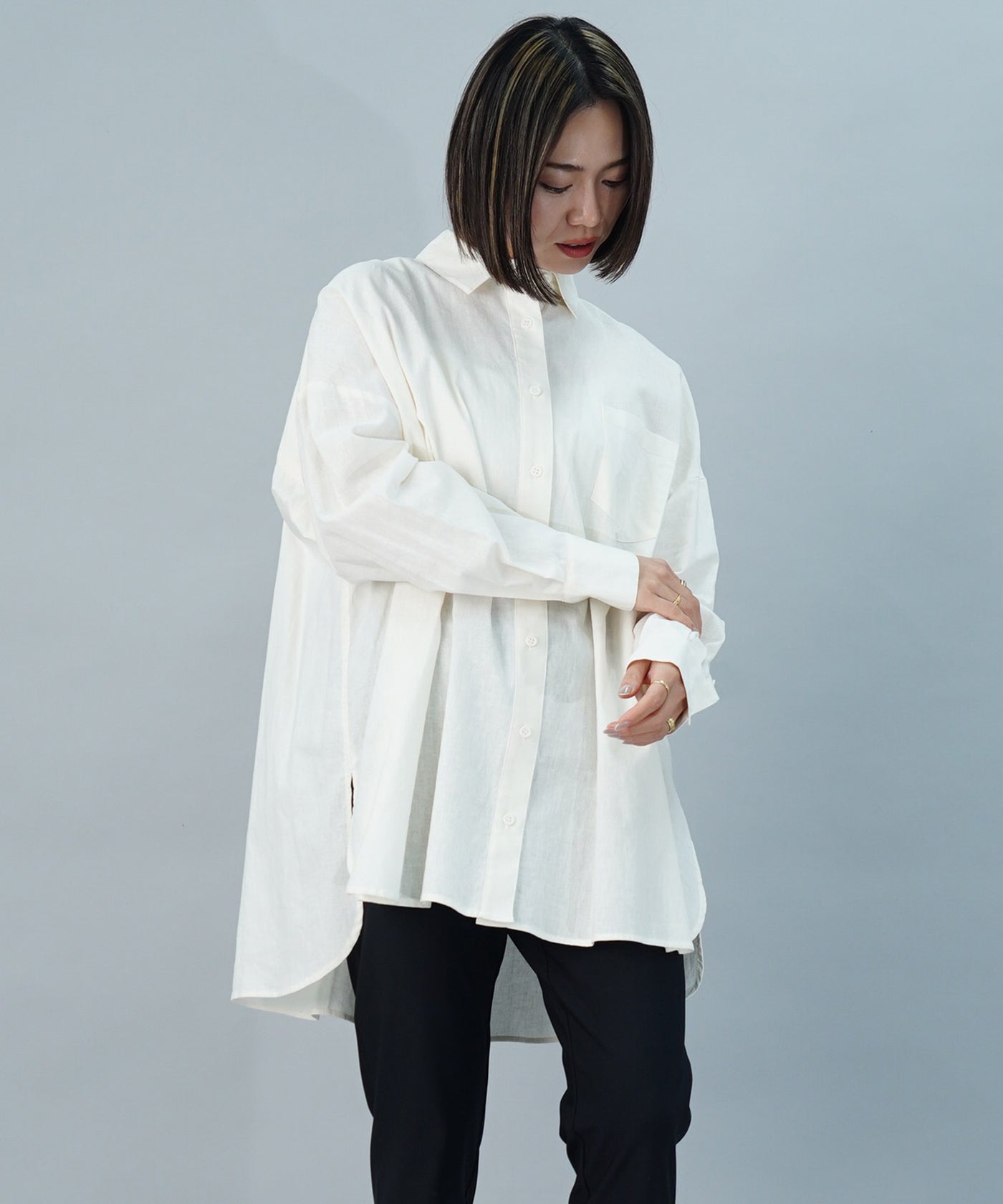 【ONLINE SHOP 限定価格】【セットアップ対応】コットンリネンクロスブラウス