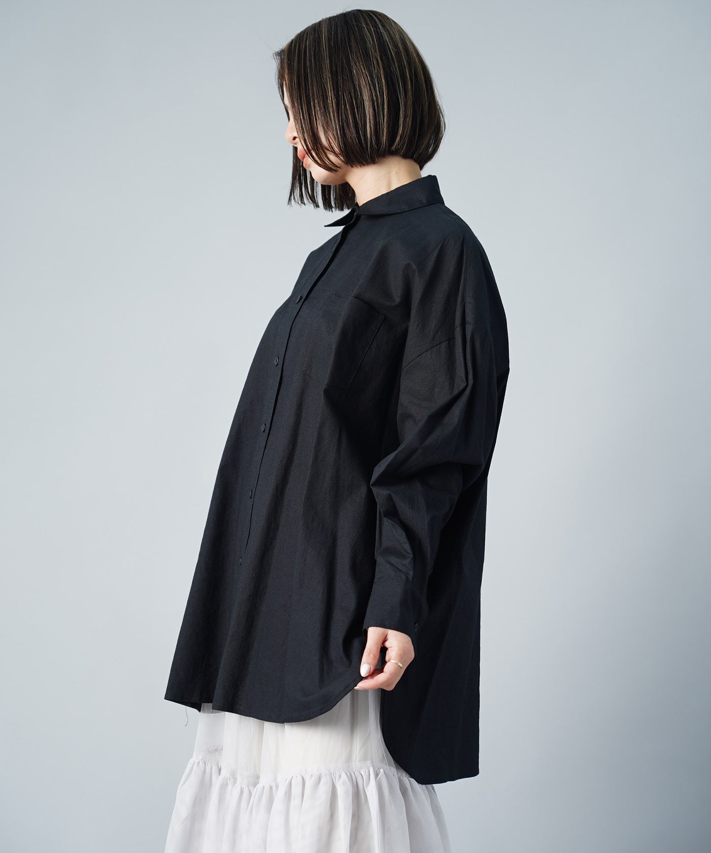 【ONLINE SHOP 限定価格】【セットアップ対応】コットンリネンクロスブラウス
