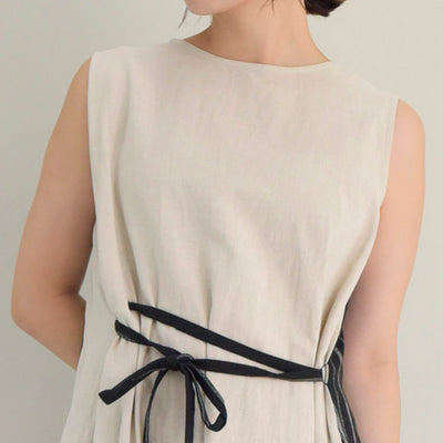 【ONLINE SHOP 限定価格】コットンリネンタック前後2WAYワンピース