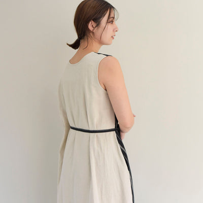 【ONLINE SHOP 限定価格】コットンリネンタック前後2WAYワンピース