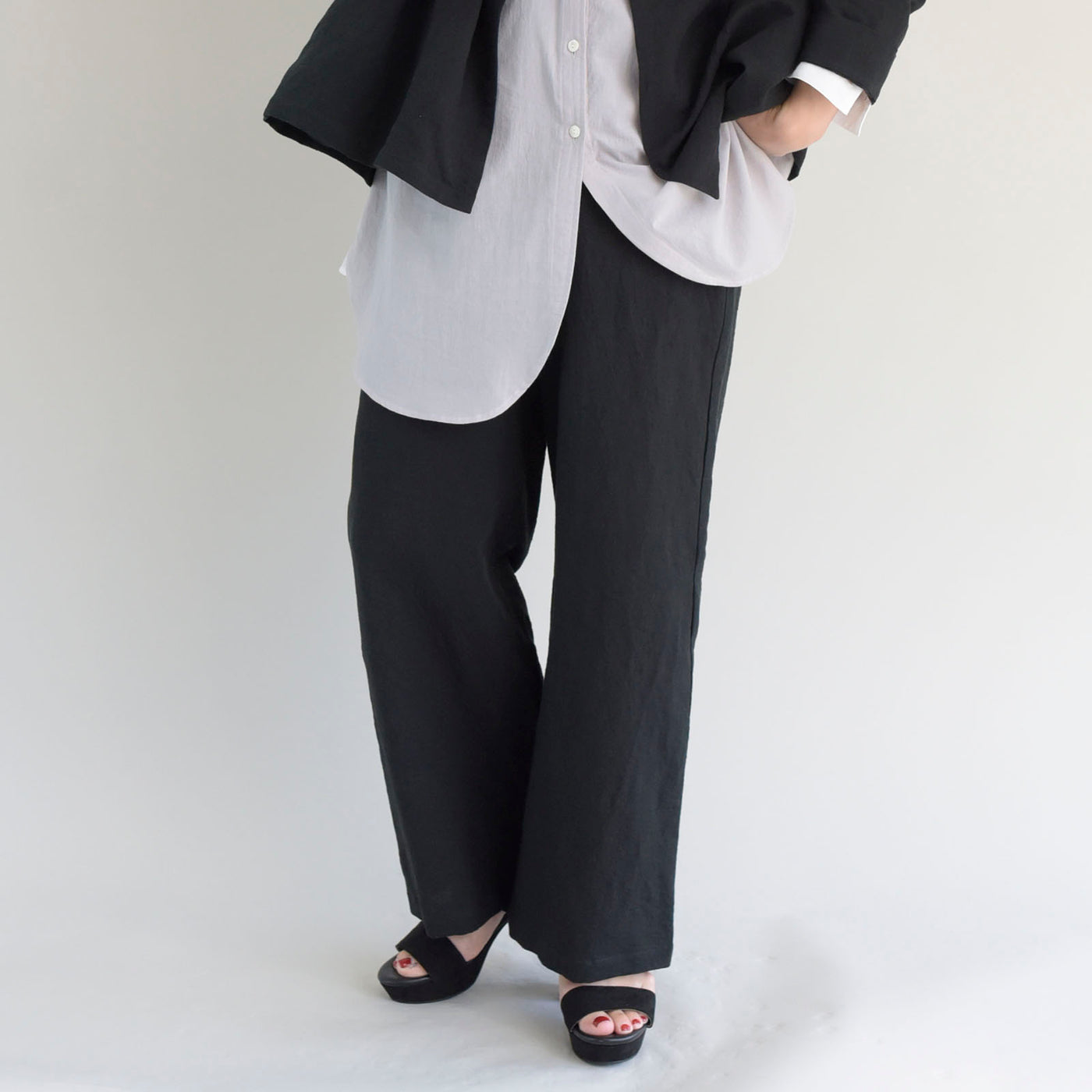 【ONLINE SHOP 限定価格】【セットアップ対応】東炊きヨーロッパリネンコクーンパンツ
