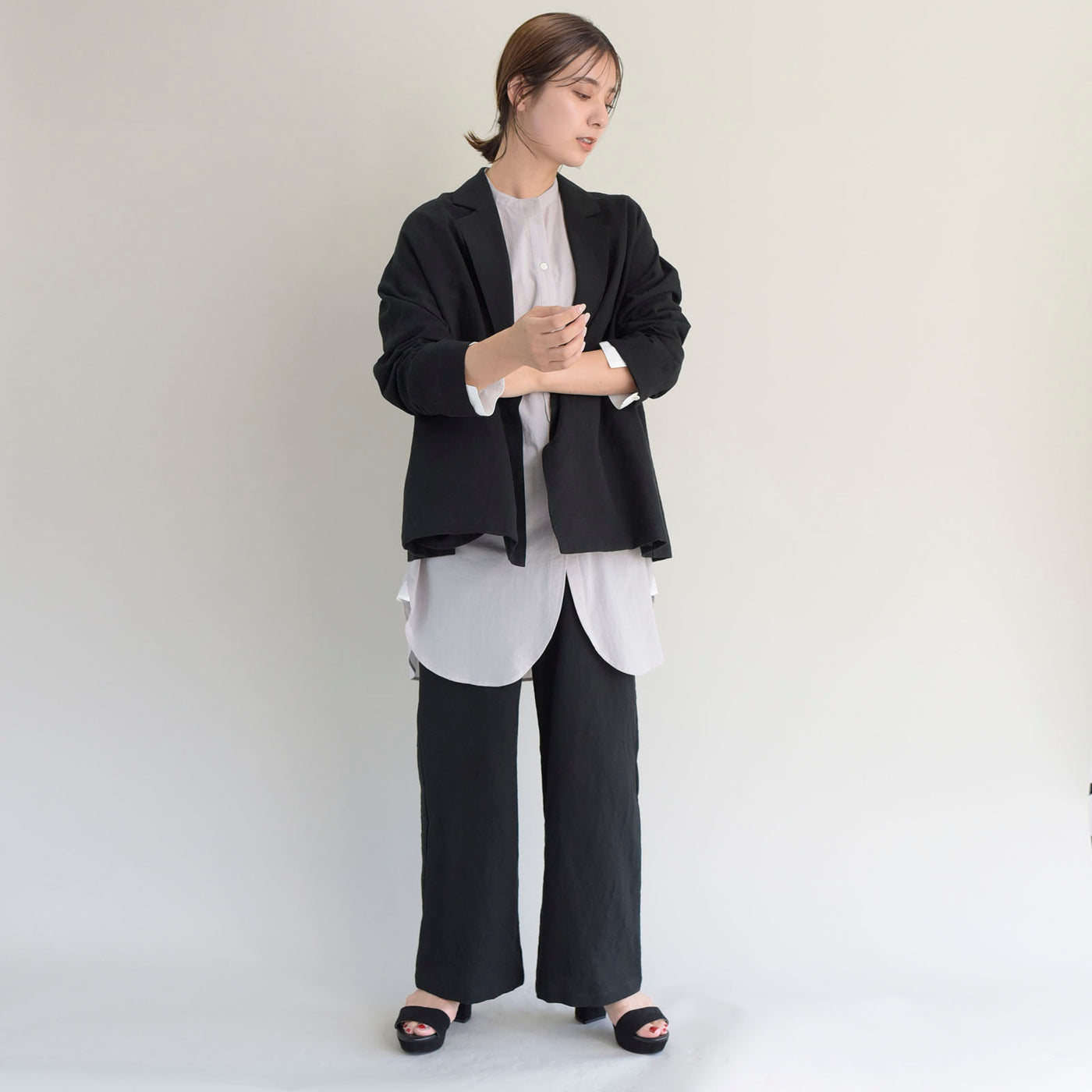 【ONLINE SHOP 限定価格】【セットアップ対応】東炊きヨーロッパリネンコクーンパンツ