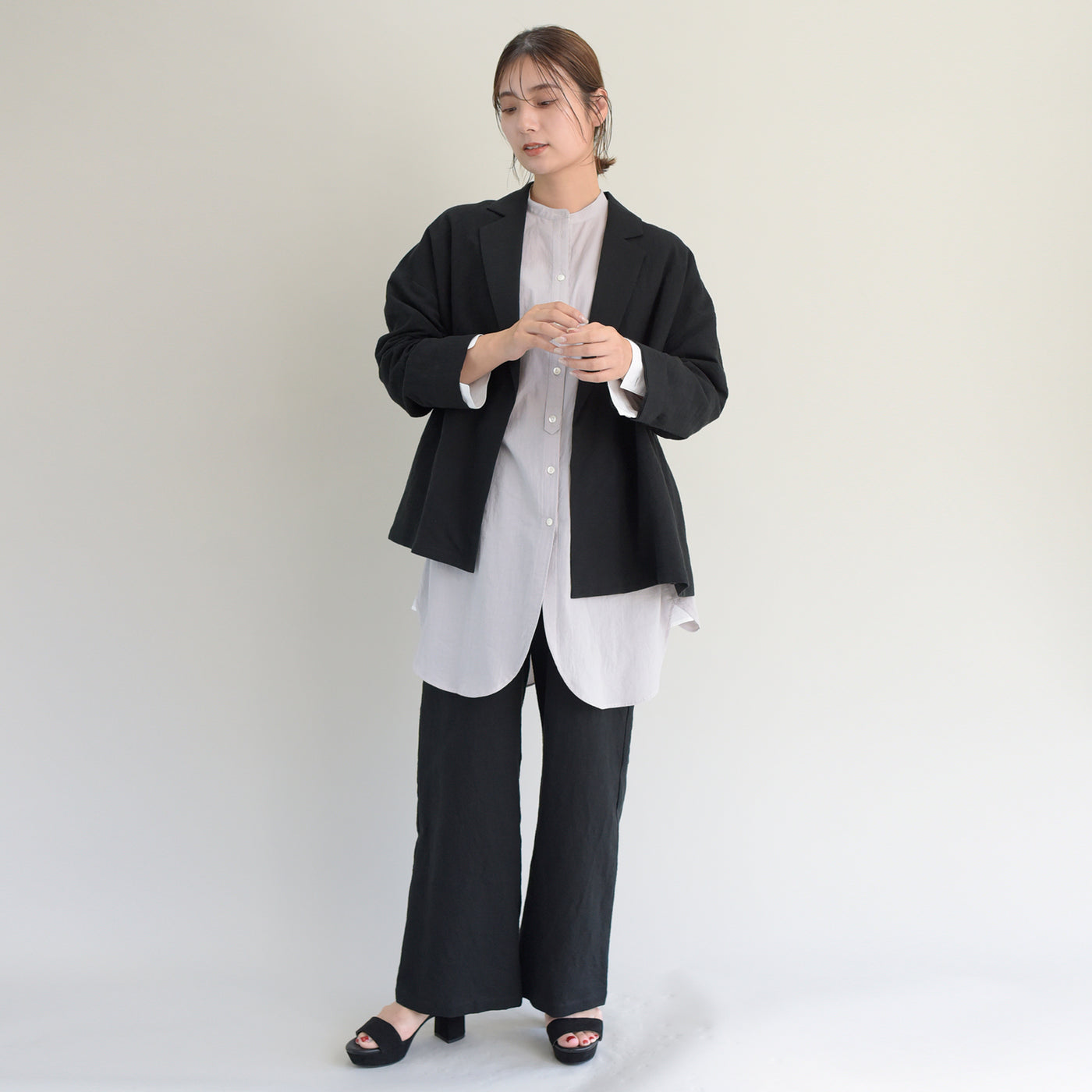 【ONLINE SHOP 限定価格】【セットアップ対応】東炊きヨーロッパリネンコクーンパンツ